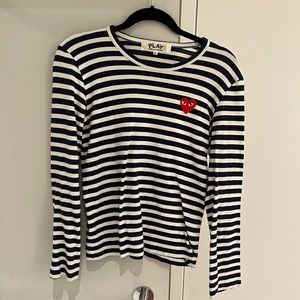 Comme des garçons stripe long sleeve shirt